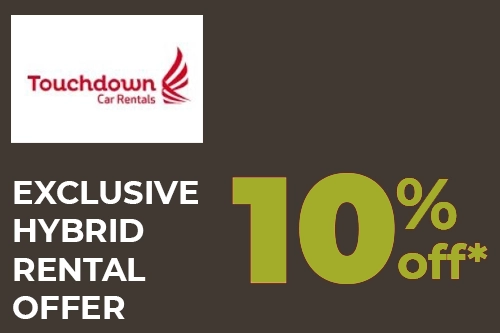 10% Off Hybrid vehicle rental in New Zealand, all locations, from Touchdown Car Rental
